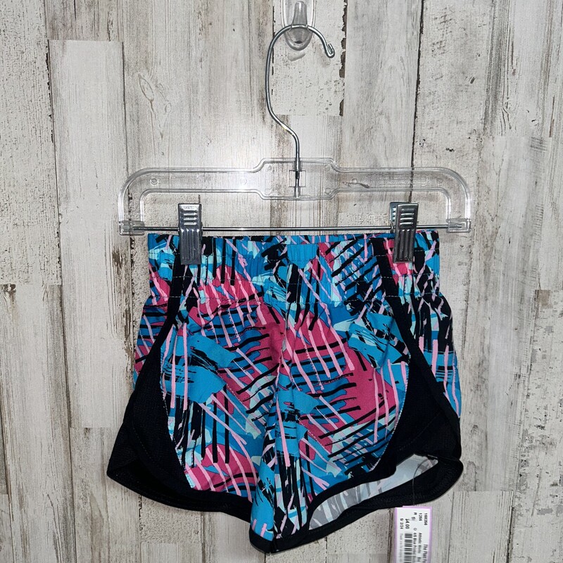 4/5 Blue Printed Shorts, Blue, Size: Girl 4T