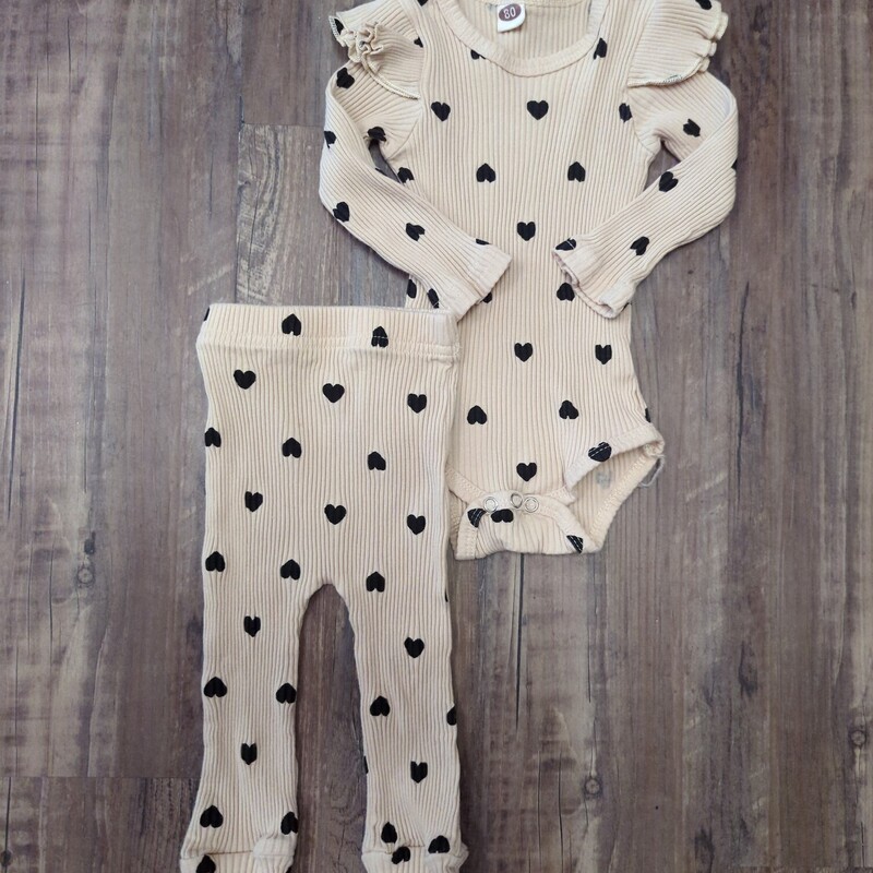 2pc Ribbed Heart Outfit