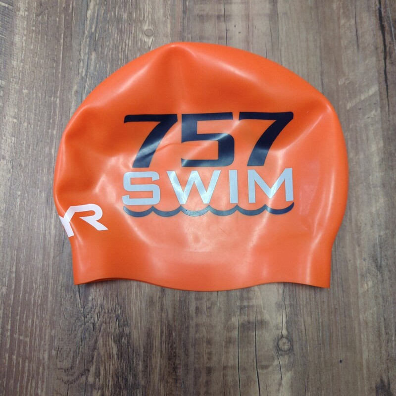 757 Swim NEW Swim Cap, Orange, Size: Youth O/S