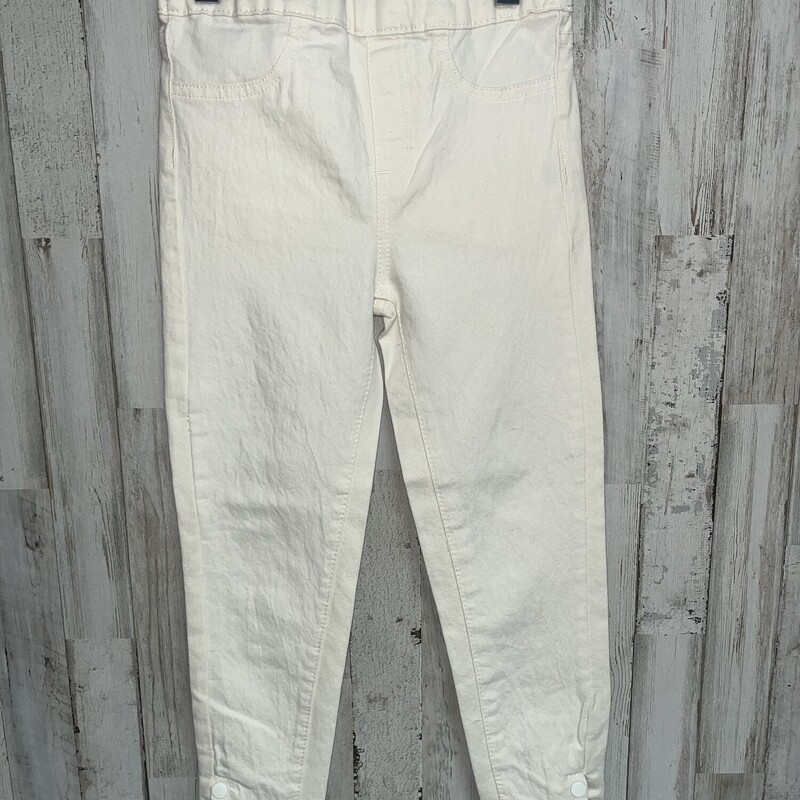 6X Beige Button Pants, Beige, Size: Girl 6/6x