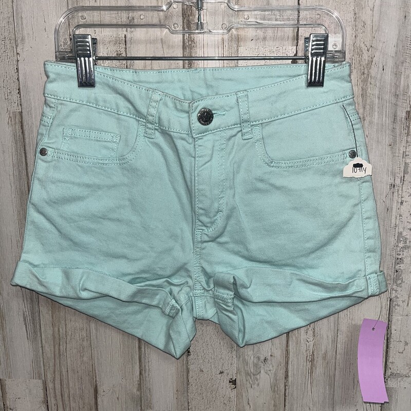 10/11 Teal Cuff Shorts, Teal, Size: Girl 10 Up