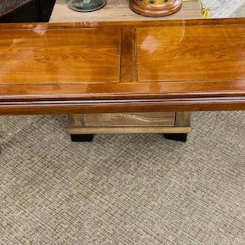 Ethan Allen Lacquered Wood Sofa Table
Brown Size: 53 x 17 x 27H
As Is - minor surface blemishes