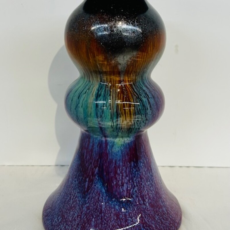 Drip Sparkly Round Ceramic Candleholder
Purple, Orange, Blue
Size: 5.5x10H