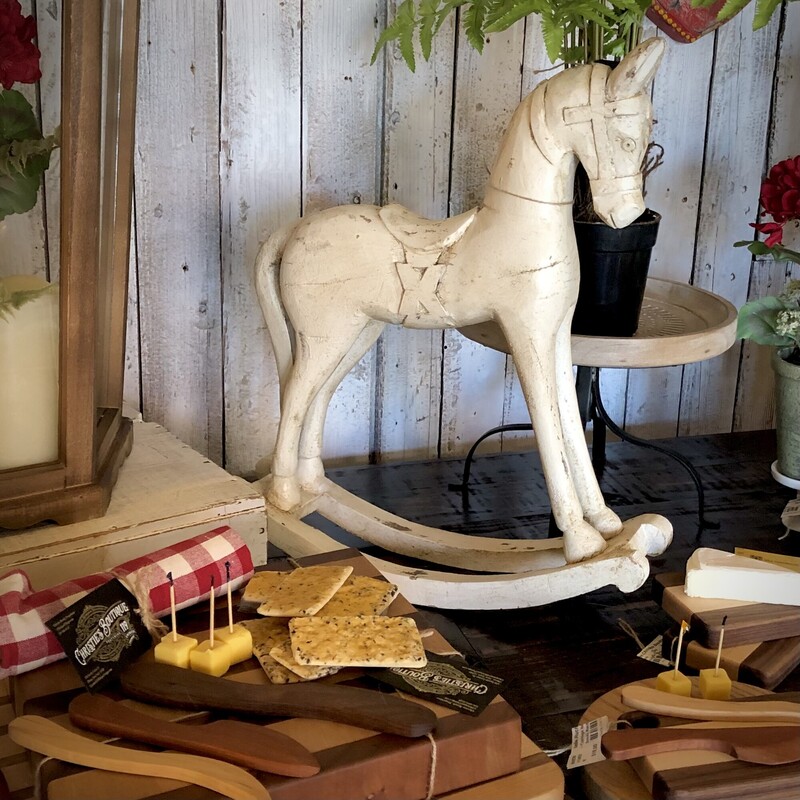 Wooden Rocking Horse
20 H x 12 W x 12 D
Whether it's standing tall in your living room as a bold focal point or adding a touch of whimsy to your office space, our wooden horse is the epitome of understated sophistication. It's a nod to tradition with a fresh, fashionable twist that's sure to turn heads and spark conversation.
