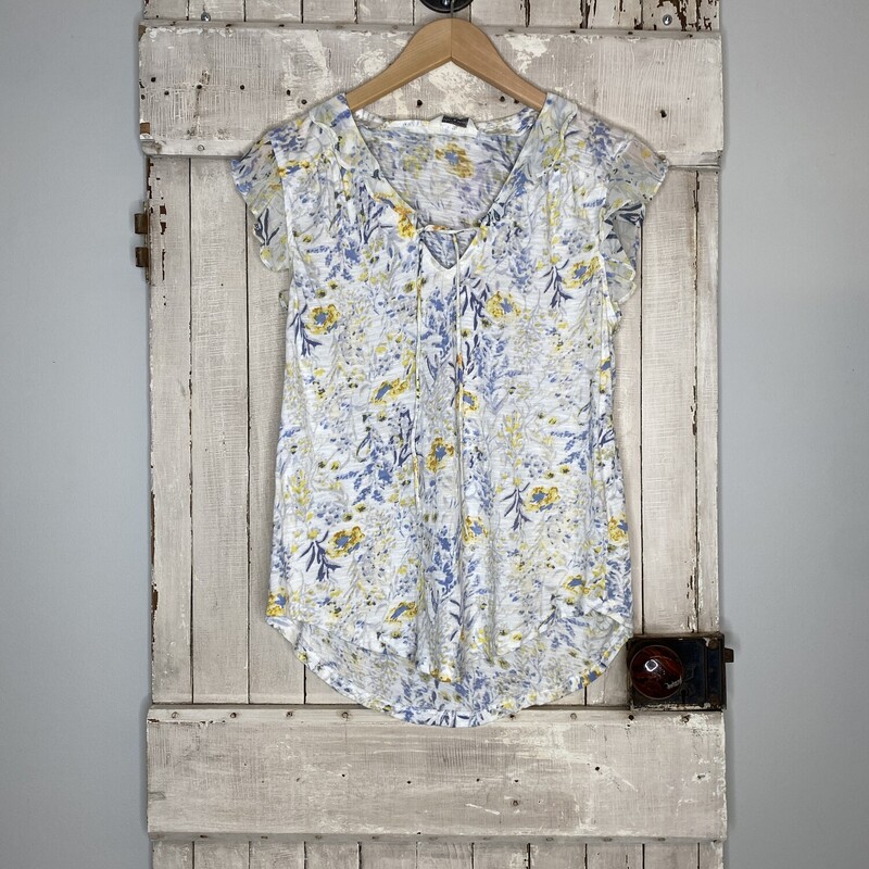 SS Blouse Lucky Brand, Floral, Size: Medium