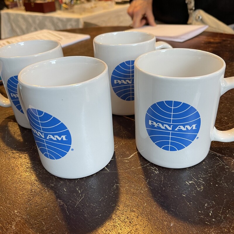 4 Pan Am Coffee Mugs, None, Size: None