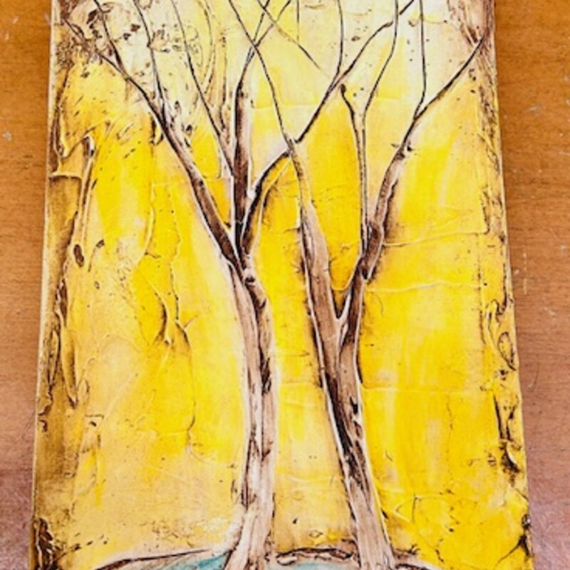 Brian Jones Tree Canvas
Yellow Brown Green
Size: 8 x 17H
