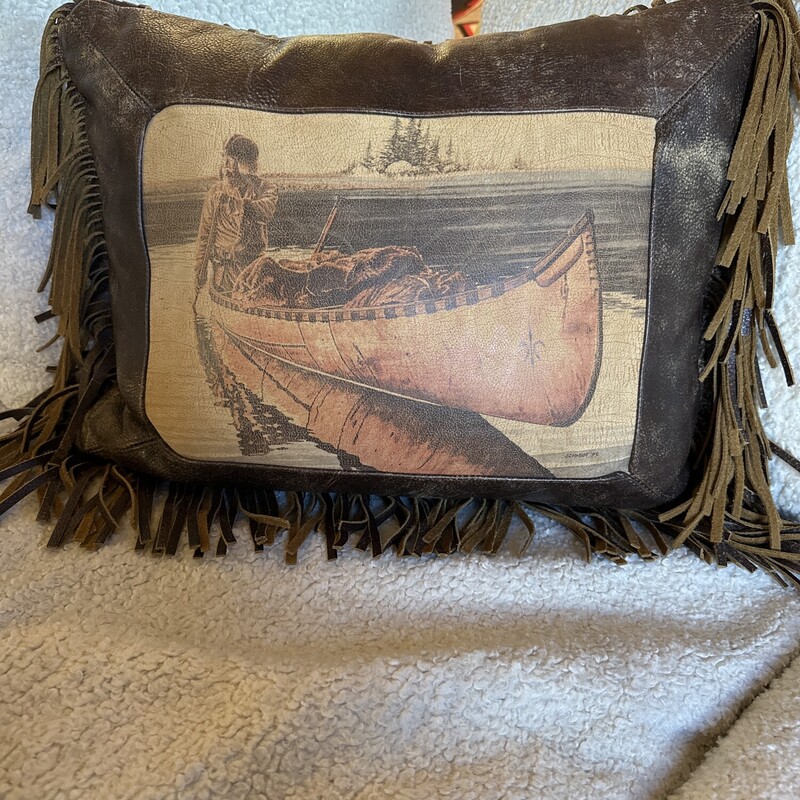 Leather Canoe Pillow