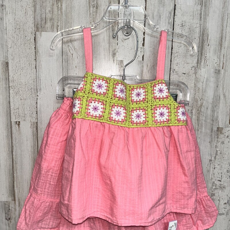 5T Pink 2pc Crochet Set, Pink, Size: Girl 5T