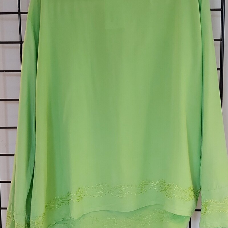 Natures Finest Rayon Top, Lime, Size: XXL