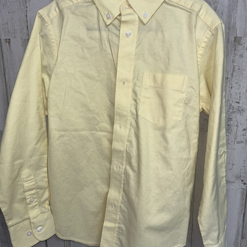 8 Yellow Button Up, Yellow, Size: Boy 5-8