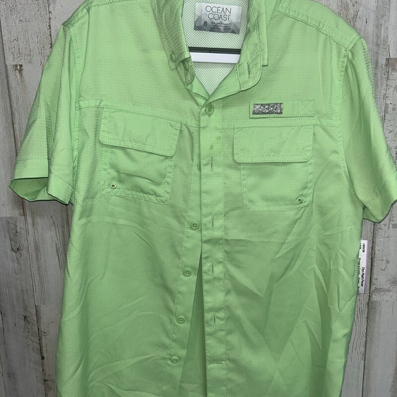 8 Lime Fishing Button Up