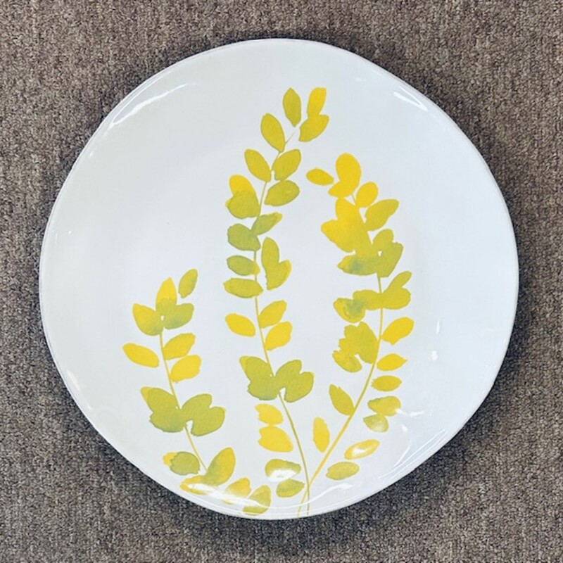 Crate and Barrel Marin Flora Platter
White, Green, Yellow
Size: 13 Diameter