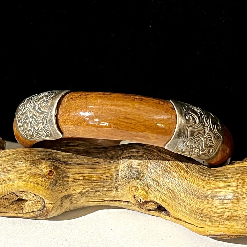 Bracelet Wood 925 Bangle.