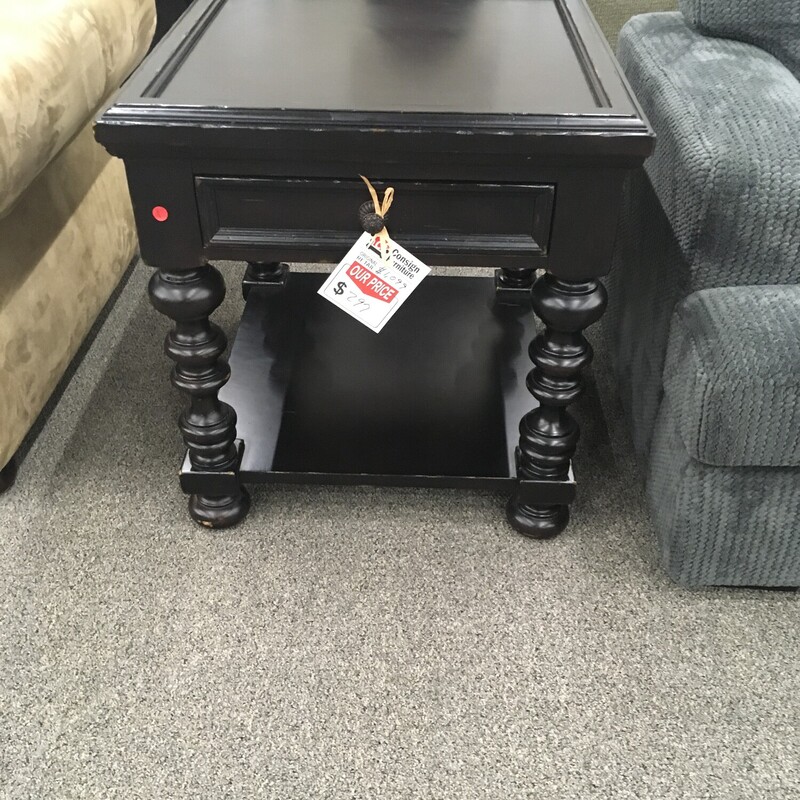T. Bahama Blk End Table