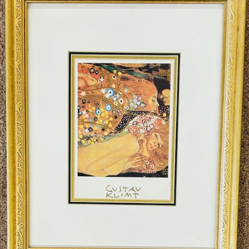 Gustav Klimt Water Serpents Framed Print
Tan White Gold
Size: 9.5 x 11.5H
