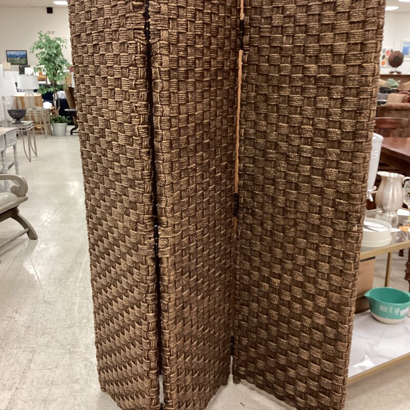 Seagrass 3 Panel Screen, Seagrass, Dk Brown
each panel: 71in tall x 22in wide