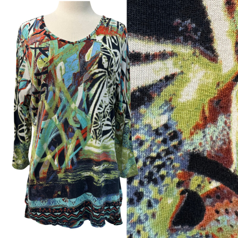 Parsley&Sage Tunic
Wonderful Happy Pattern
Button Detail on Back
Navy, Lime, Coral, Aqua, White and Black
Size: Large