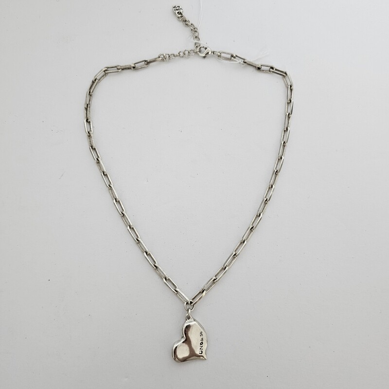 Uno De 50 Heartbeat, Silver, Size: Chain