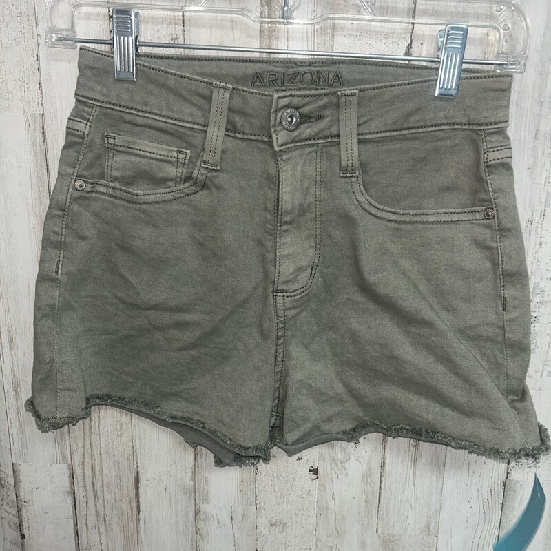 3 Olive Fray Shorts, Green, Size: Ladies S