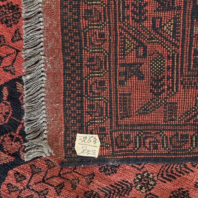 Persian Handmade Rug with Fringe<br />
Red Black Size: 4 x 6