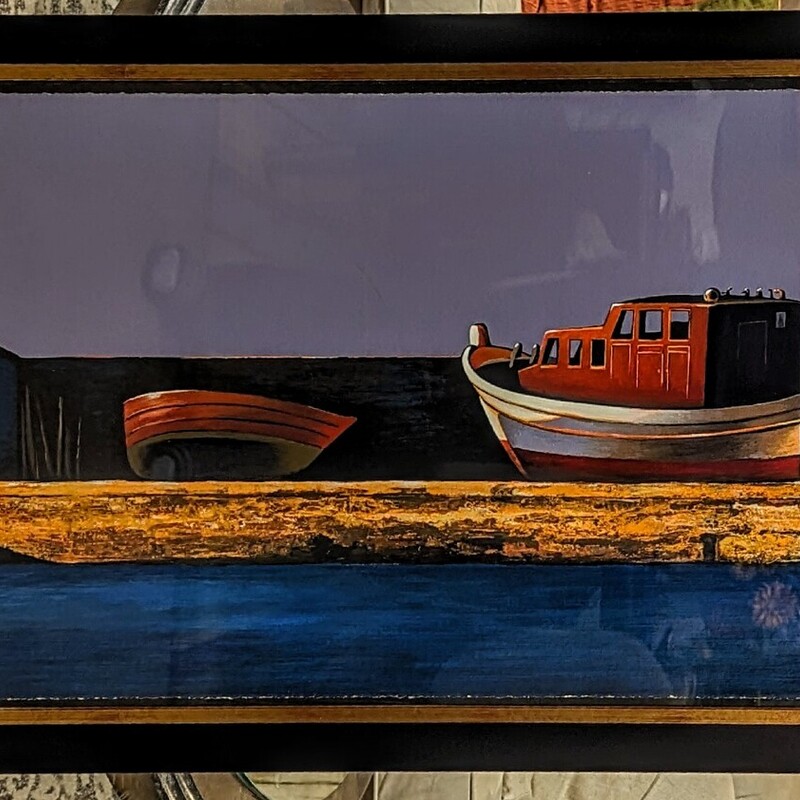 Harbor Sunset Artwork by Igor Medvedev
Blue Red Yellow Black Size: 57 x 23H
Signed in bottom right corner
1998