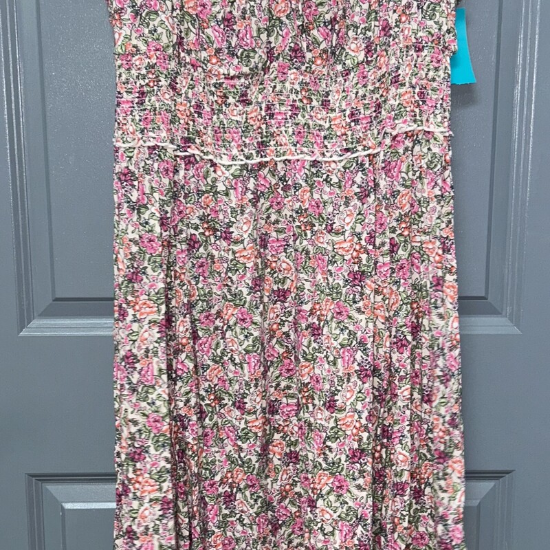 XL Pink Floral Maxi Dress