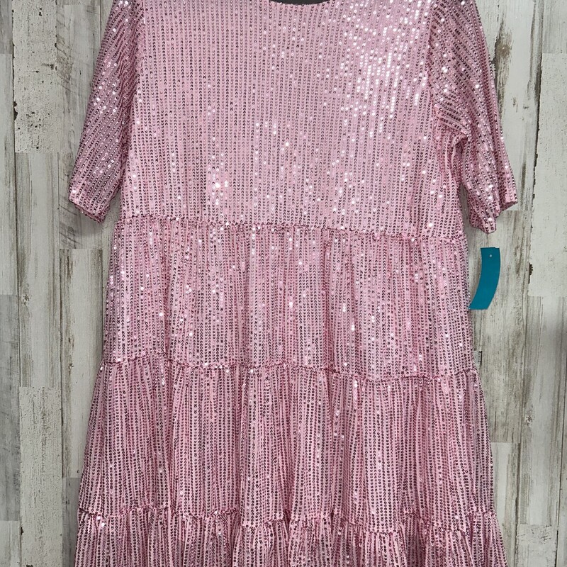 L Pink Sequin Dress