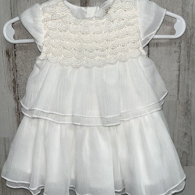 NB White Lace Tier Dress
