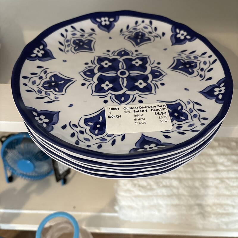 Outdoor Dishware Side Plates
Delft Blue & White
Set Of 6