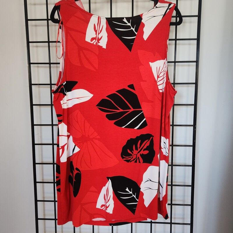 Michael Studio Tank, Red/Hawaiian,<br />
Size: 2X, NEW WITH TAGS