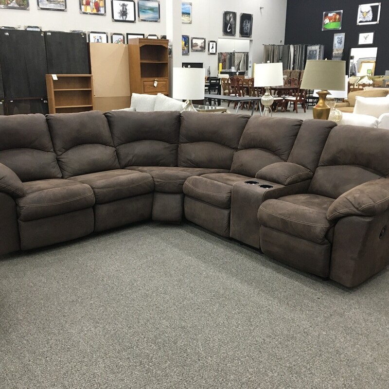 Brown Reclining Sectional