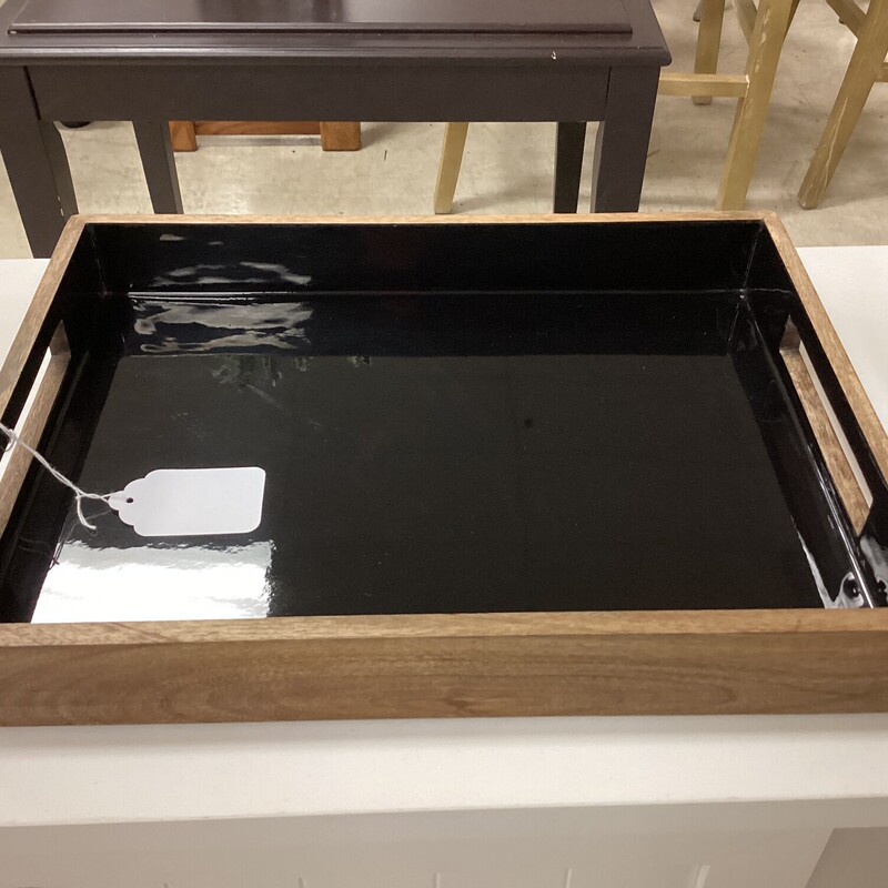 Uniek Lacquer Wood Tray, Dk Wood, Black
17 in x 13 in