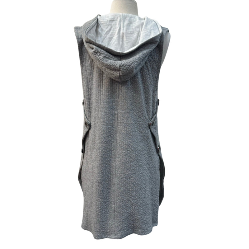 Neon Buddha Prestige Hooded Button Vest<br />
Color: Sporty Grey<br />
Size: Medium