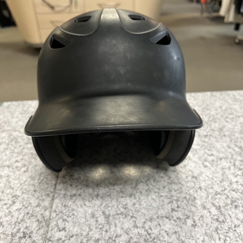 Akadema Batting Helmet, Black, Size: 6-3/4-7-1/2