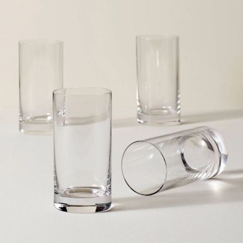 Set of 4 Lenox Highball Glasses
Clear
Size: 3 x 6H
Original box included