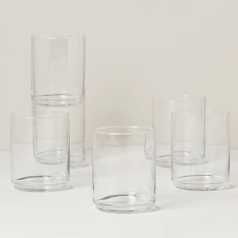 Set of 6 Lenox Stackable Glasses
Clear
Size: 3.25 x 4H
Original box included