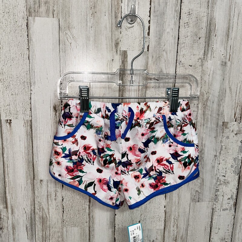 3T White Floral Shorts, White, Size: Girl 3T
