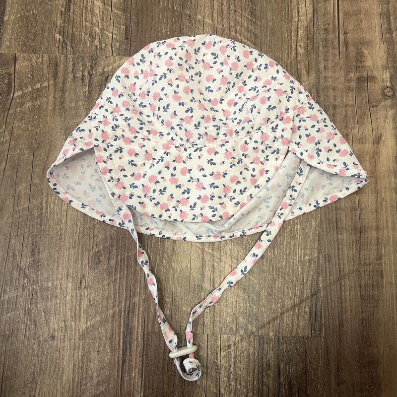 HB Floral Swim Hat, White, Size: Baby 0-6M