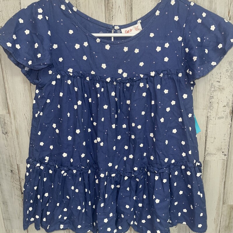 10/12 Navy Floral Tier To, Navy, Size: Girl 10 Up