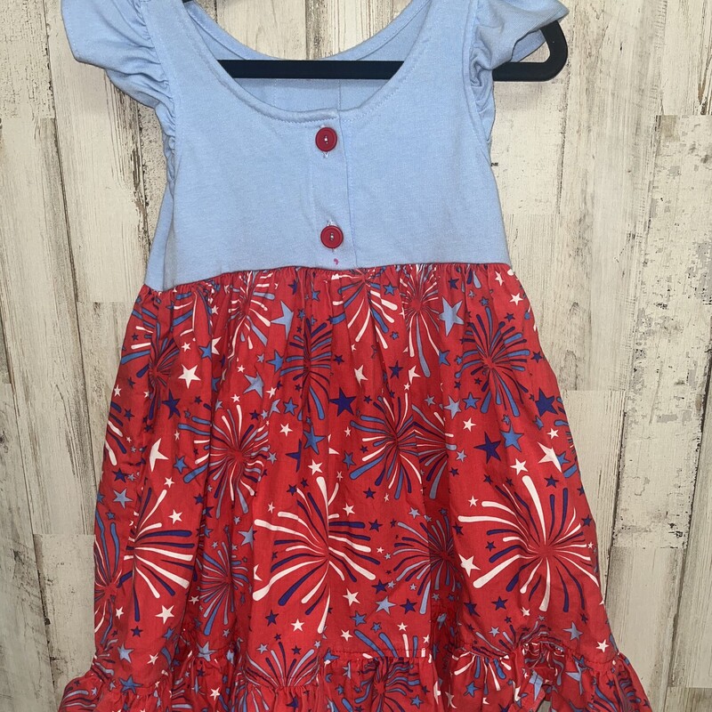 4/5 Red Fireworks Dress, Red, Size: Girl 4T