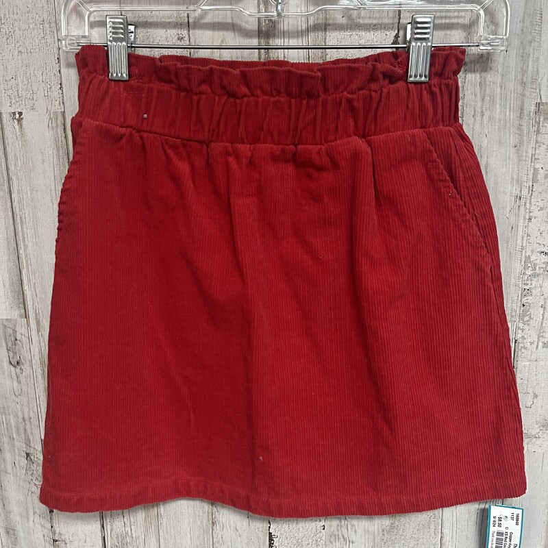 XS Red Corduroy Skirt, Red, Size: Ladies XS