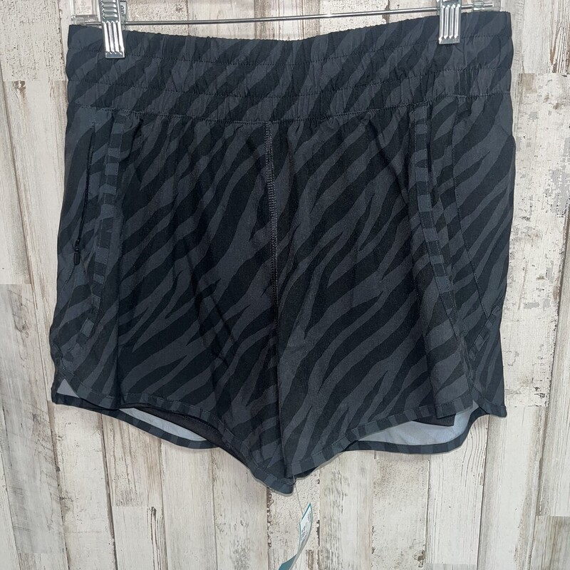 M Black Zebra Shorts, Black, Size: Ladies M