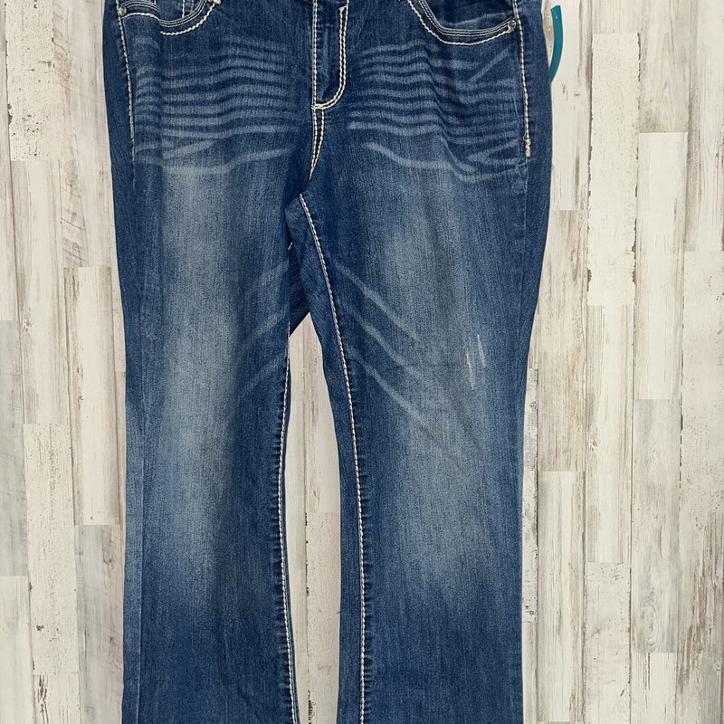 16/33 Denim Bootcut Jean, Blue, Size: Ladies XL