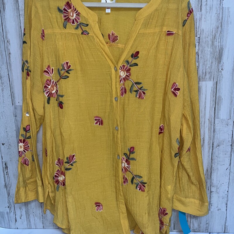 2X Yellow Embroidered Top