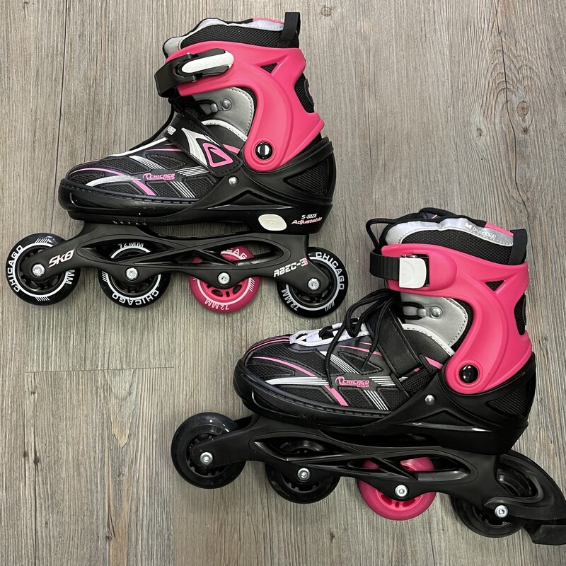 Chicago Roller Blades, Black/Pink, Size: 5-9Y<br />
Excellent Condition