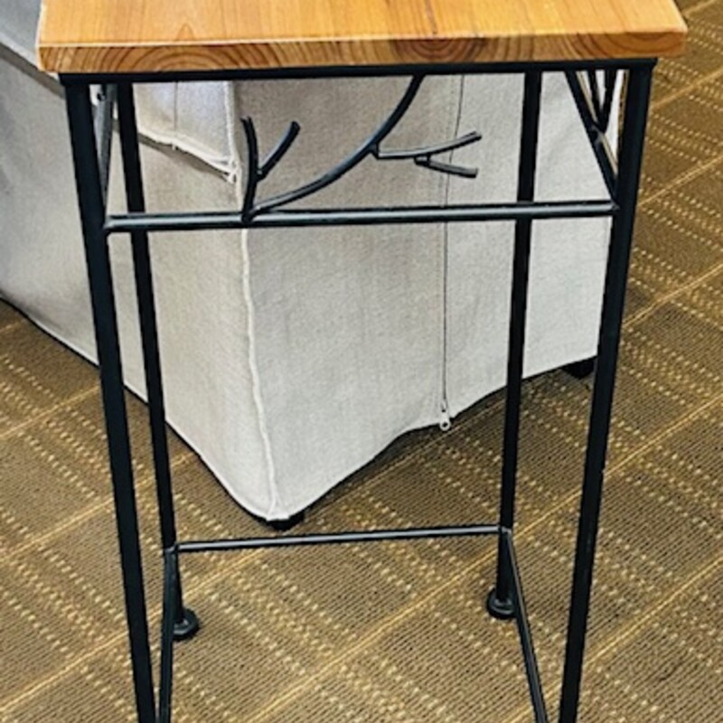Wood Top Metal Base Plant Stand
Brown Black Size: 12.5 x 12.5 x 28H