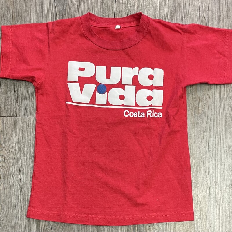 Costa Rica Tee, Red, Size: 8Y