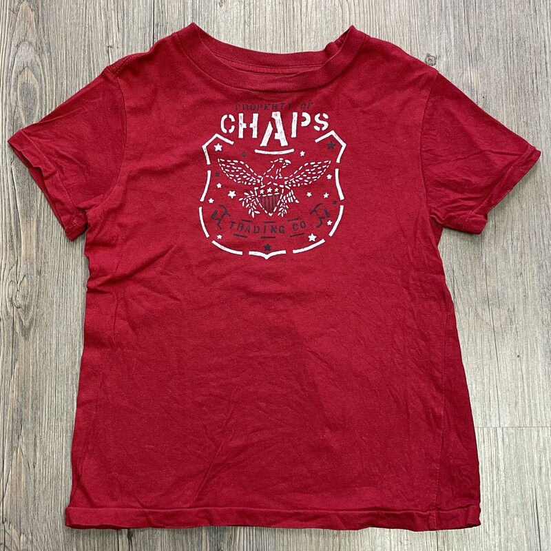 Chaps Tee, Red, Size: 7Y