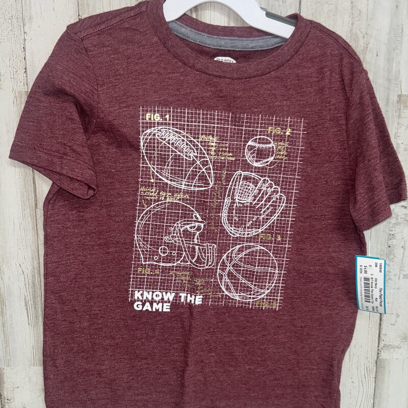 6/7 Know The Game Tee, Red, Size: Boy 5-8